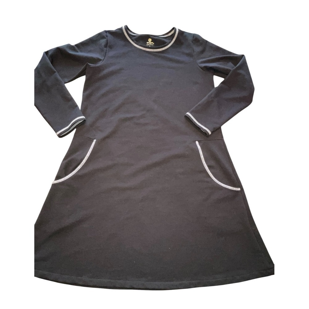 Spartina 449 Elegant Black Dress with White Accents